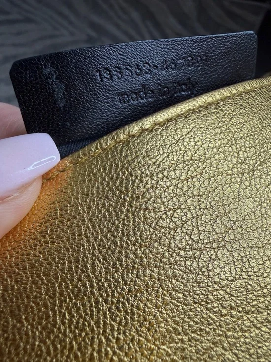 YSL Gold Floral Applique Shoulder Bag Y2K Vintage - Picture 11 of 11